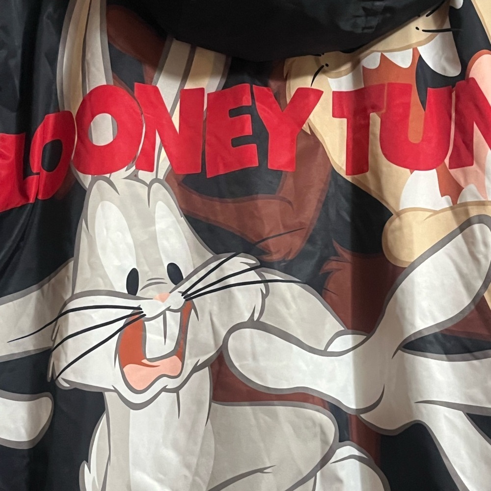 VTG Looney Tunes Bugs Taz Members Only Placement Hooded Jacket Size M Men - Picture 8 of 9